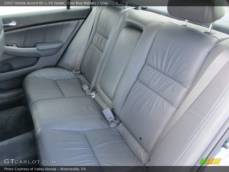 Cool Blue Metallic / Gray 2007 Honda Accord EX-L V6 Sedan