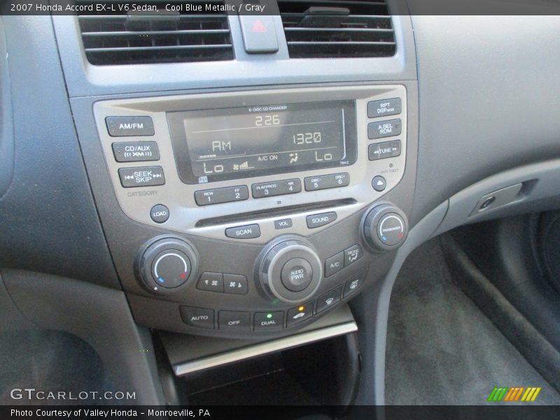 Cool Blue Metallic / Gray 2007 Honda Accord EX-L V6 Sedan