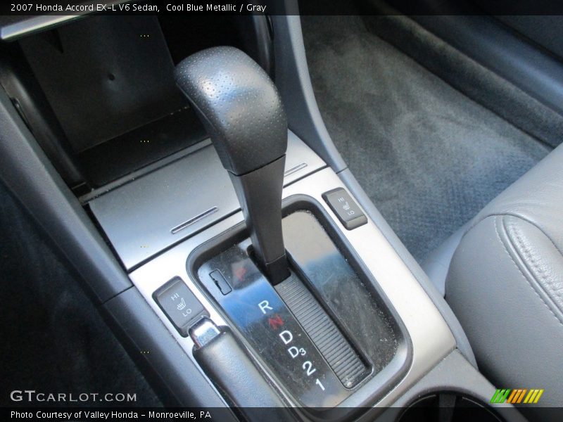 Cool Blue Metallic / Gray 2007 Honda Accord EX-L V6 Sedan