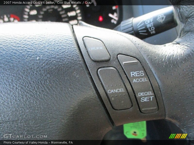 Cool Blue Metallic / Gray 2007 Honda Accord EX-L V6 Sedan