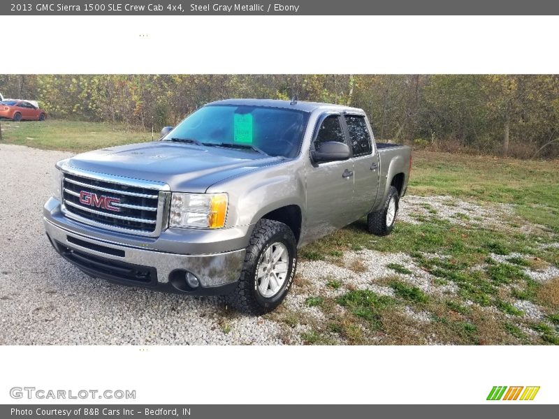 Steel Gray Metallic / Ebony 2013 GMC Sierra 1500 SLE Crew Cab 4x4