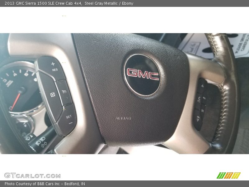 Steel Gray Metallic / Ebony 2013 GMC Sierra 1500 SLE Crew Cab 4x4