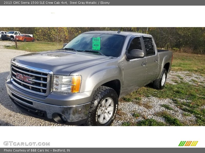 Steel Gray Metallic / Ebony 2013 GMC Sierra 1500 SLE Crew Cab 4x4