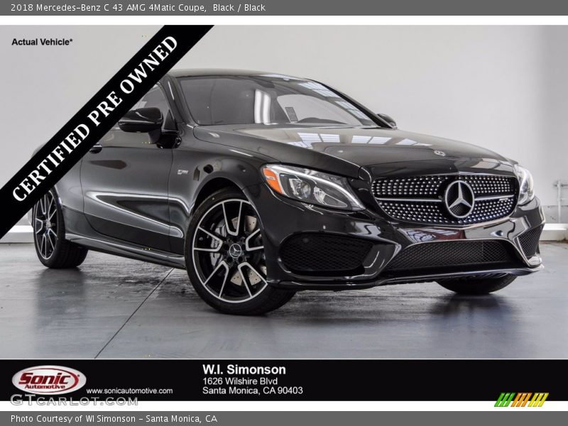 Black / Black 2018 Mercedes-Benz C 43 AMG 4Matic Coupe