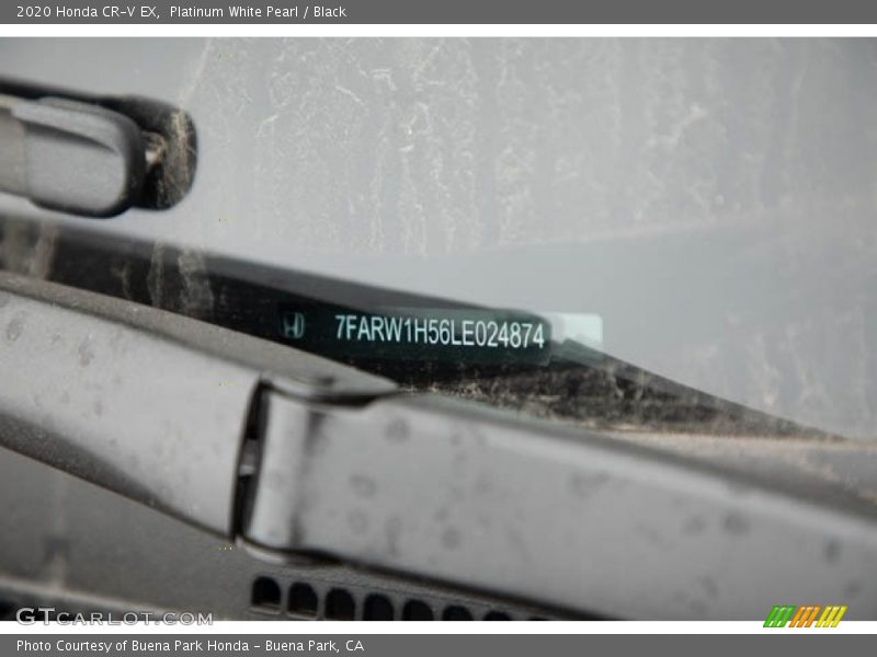 Platinum White Pearl / Black 2020 Honda CR-V EX