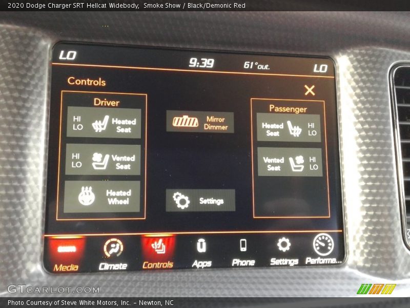 Controls of 2020 Charger SRT Hellcat Widebody