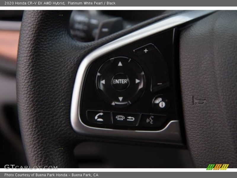 Platinum White Pearl / Black 2020 Honda CR-V EX AWD Hybrid