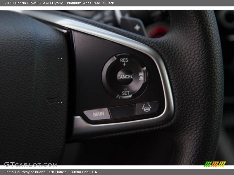 Platinum White Pearl / Black 2020 Honda CR-V EX AWD Hybrid