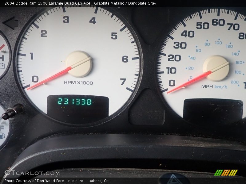 Graphite Metallic / Dark Slate Gray 2004 Dodge Ram 1500 Laramie Quad Cab 4x4