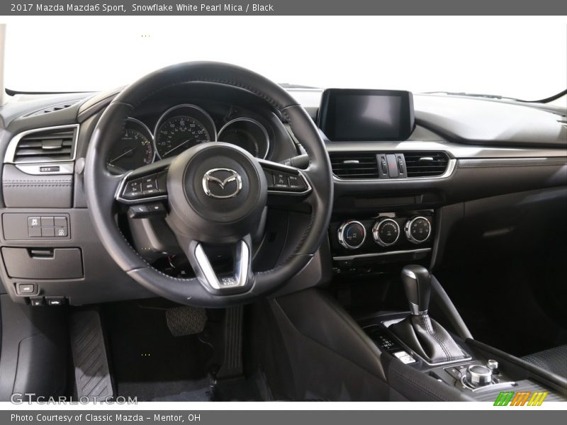 Snowflake White Pearl Mica / Black 2017 Mazda Mazda6 Sport