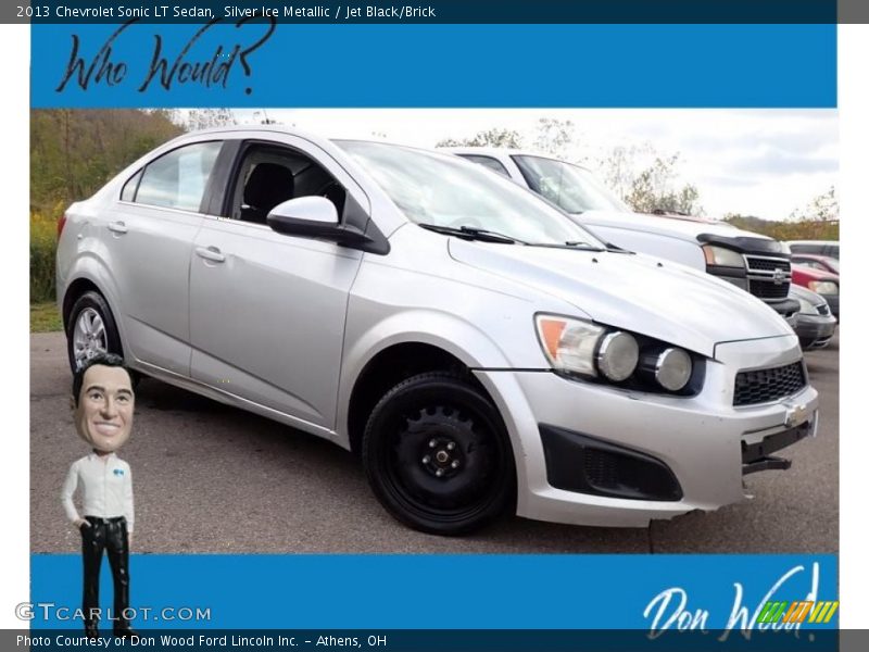 Silver Ice Metallic / Jet Black/Brick 2013 Chevrolet Sonic LT Sedan