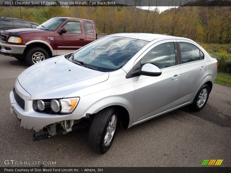 Silver Ice Metallic / Jet Black/Brick 2013 Chevrolet Sonic LT Sedan
