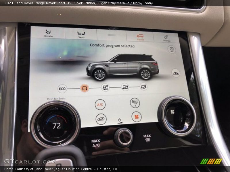 Controls of 2021 Range Rover Sport HSE Silver Edition