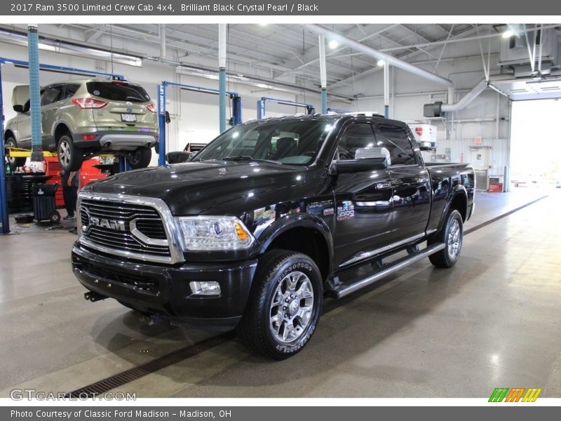 Brilliant Black Crystal Pearl / Black 2017 Ram 3500 Limited Crew Cab 4x4