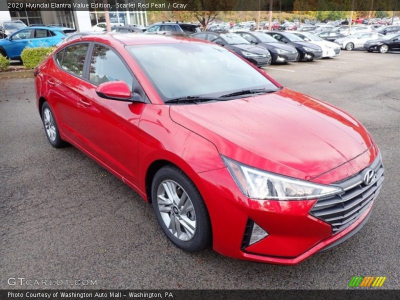 Scarlet Red Pearl / Gray 2020 Hyundai Elantra Value Edition