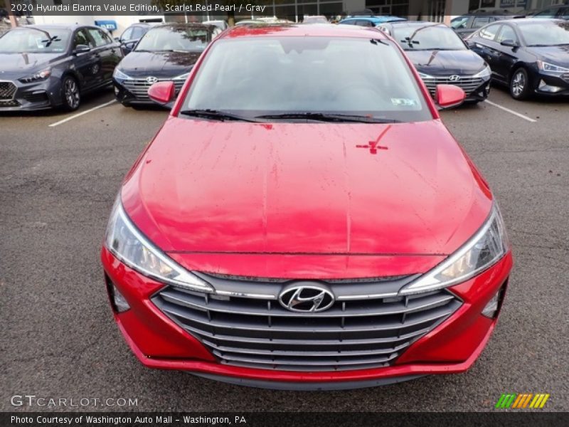 Scarlet Red Pearl / Gray 2020 Hyundai Elantra Value Edition