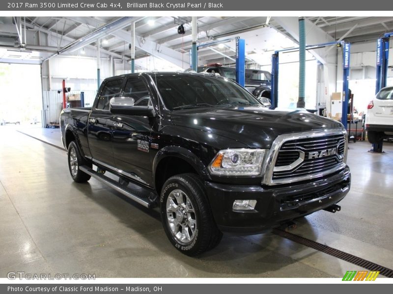 Brilliant Black Crystal Pearl / Black 2017 Ram 3500 Limited Crew Cab 4x4