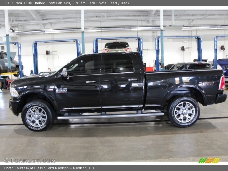 Brilliant Black Crystal Pearl / Black 2017 Ram 3500 Limited Crew Cab 4x4