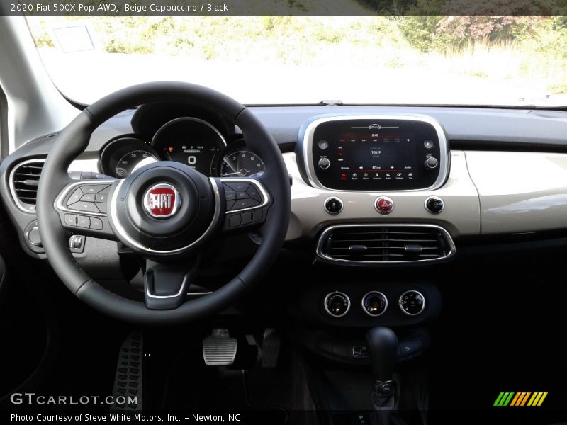 Beige Cappuccino / Black 2020 Fiat 500X Pop AWD