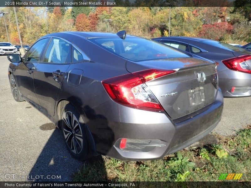 Modern Steel Metallic / Black 2018 Honda Civic EX-T Sedan