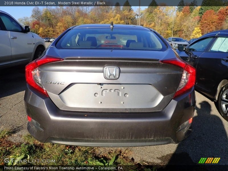 Modern Steel Metallic / Black 2018 Honda Civic EX-T Sedan