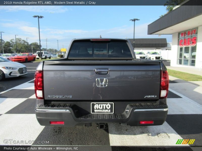 Modern Steel Metallic / Gray 2019 Honda Ridgeline RTL AWD