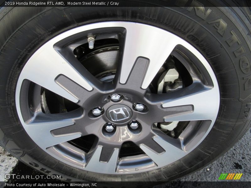 Modern Steel Metallic / Gray 2019 Honda Ridgeline RTL AWD