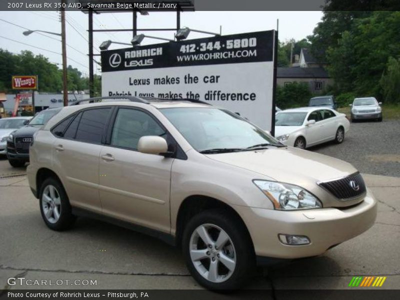 Savannah Beige Metallic / Ivory 2007 Lexus RX 350 AWD