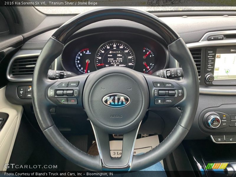 Titanium Silver / Stone Beige 2016 Kia Sorento SX V6