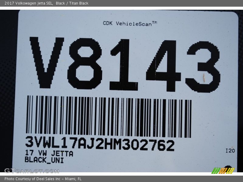 Black / Titan Black 2017 Volkswagen Jetta SEL