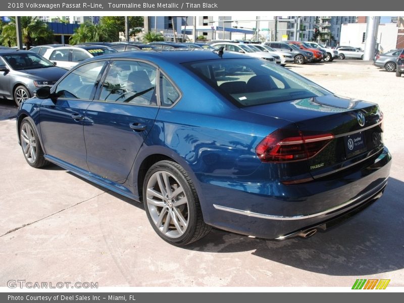 Tourmaline Blue Metallic / Titan Black 2018 Volkswagen Passat R-Line