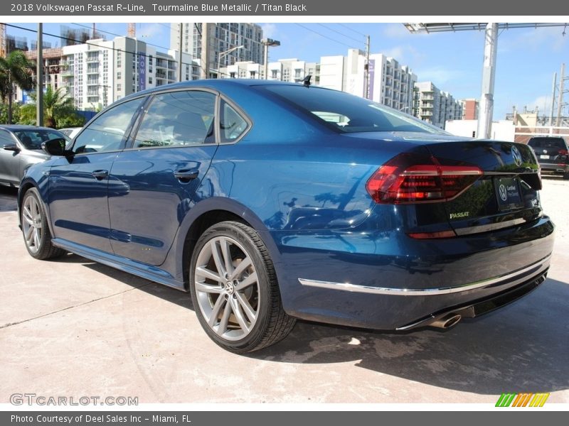 Tourmaline Blue Metallic / Titan Black 2018 Volkswagen Passat R-Line