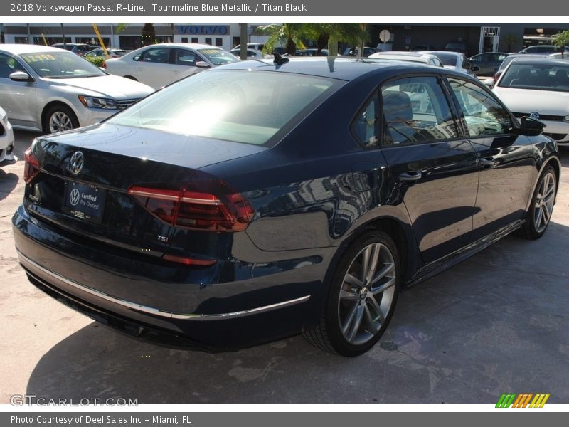 Tourmaline Blue Metallic / Titan Black 2018 Volkswagen Passat R-Line