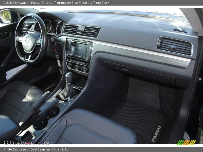 Tourmaline Blue Metallic / Titan Black 2018 Volkswagen Passat R-Line