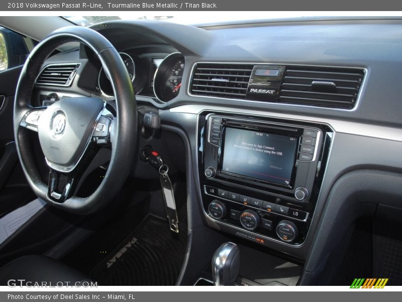 Tourmaline Blue Metallic / Titan Black 2018 Volkswagen Passat R-Line