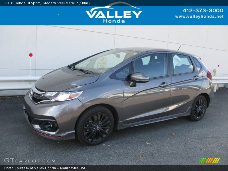 Modern Steel Metallic / Black 2018 Honda Fit Sport