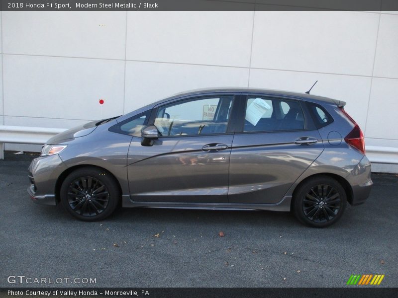 Modern Steel Metallic / Black 2018 Honda Fit Sport