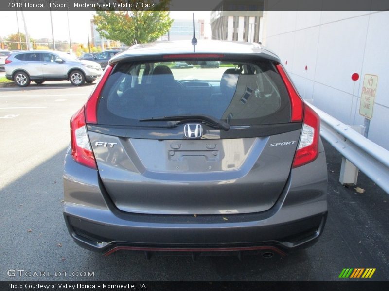 Modern Steel Metallic / Black 2018 Honda Fit Sport