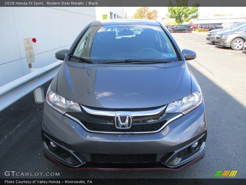 Modern Steel Metallic / Black 2018 Honda Fit Sport