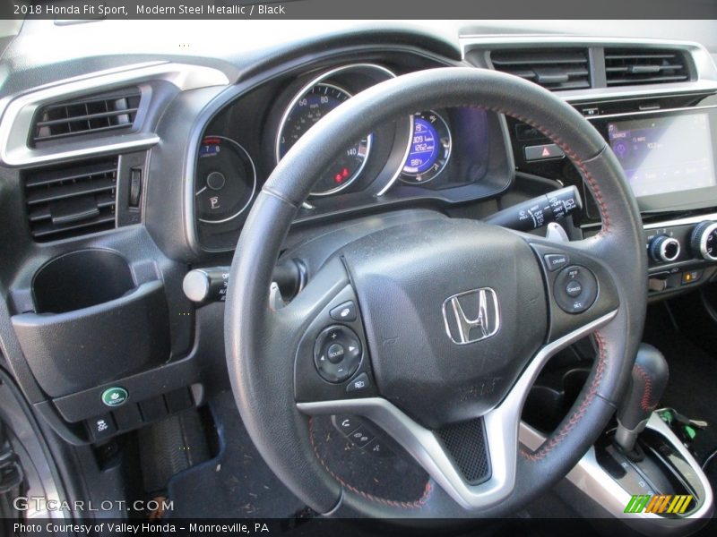 Modern Steel Metallic / Black 2018 Honda Fit Sport