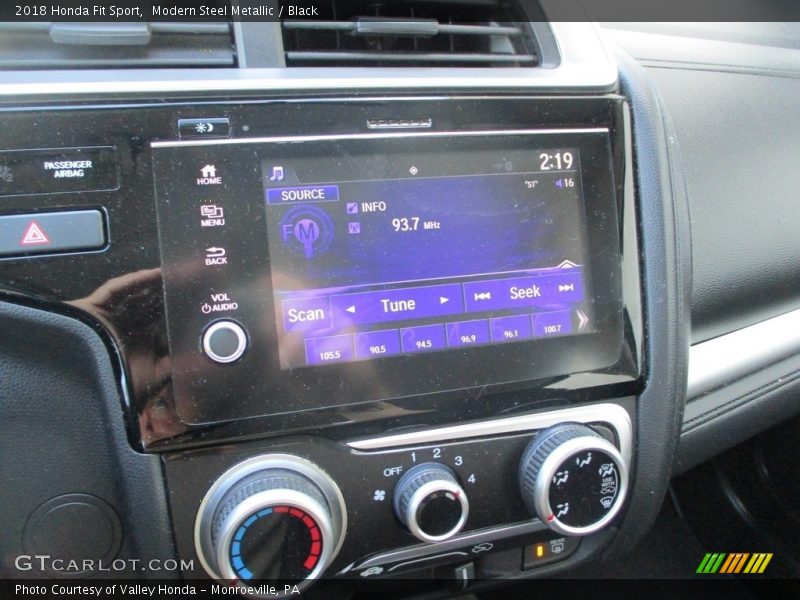 Modern Steel Metallic / Black 2018 Honda Fit Sport