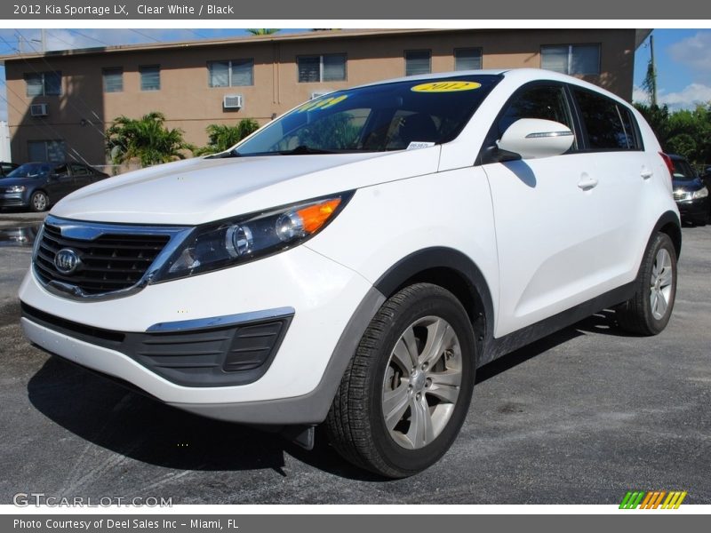 Clear White / Black 2012 Kia Sportage LX