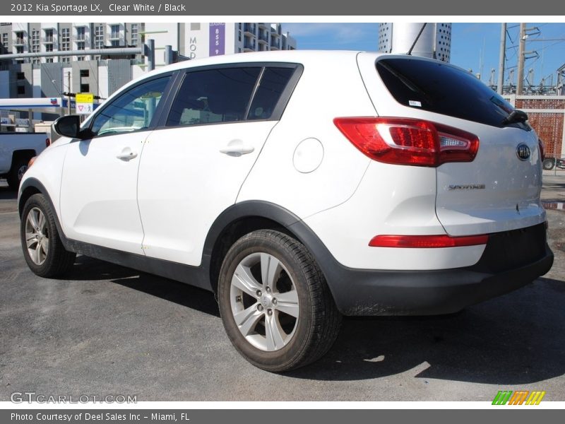 Clear White / Black 2012 Kia Sportage LX