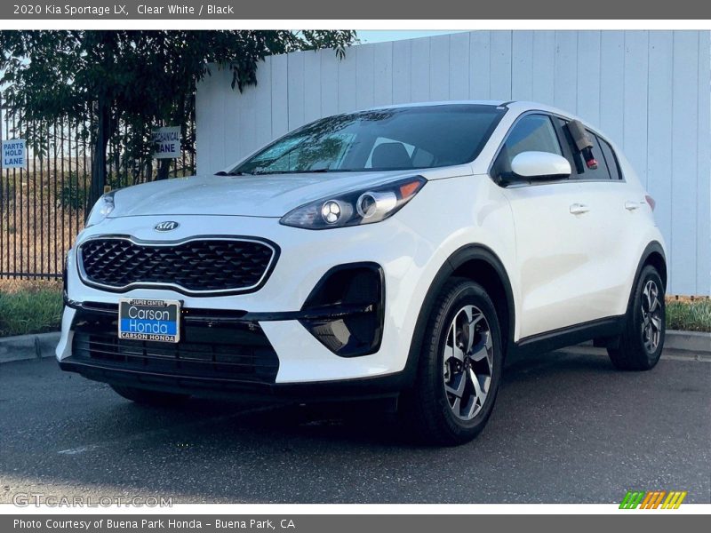 Clear White / Black 2020 Kia Sportage LX