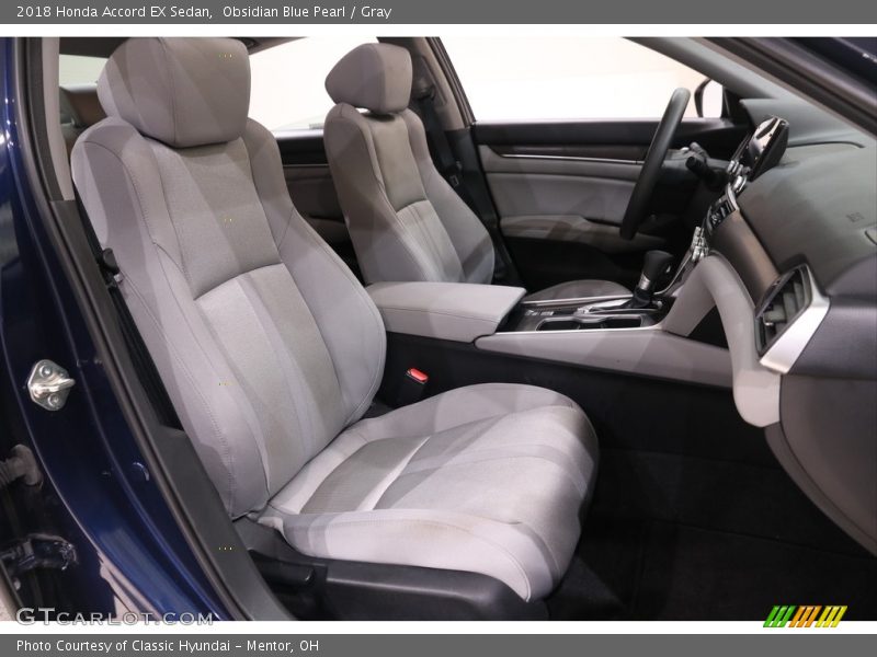 Obsidian Blue Pearl / Gray 2018 Honda Accord EX Sedan