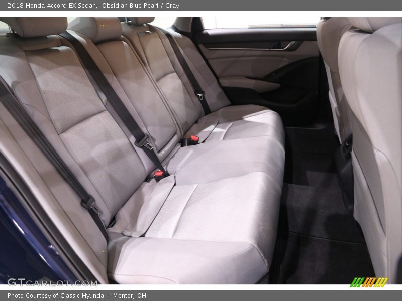 Obsidian Blue Pearl / Gray 2018 Honda Accord EX Sedan