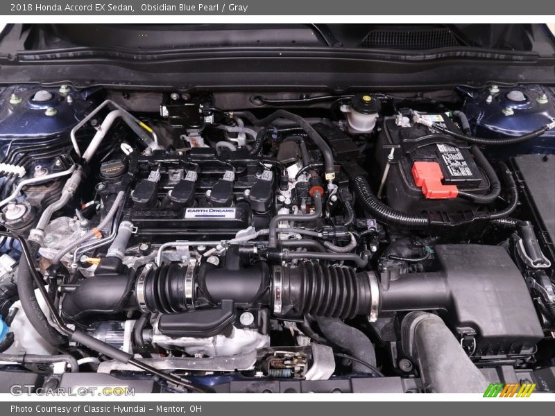 Obsidian Blue Pearl / Gray 2018 Honda Accord EX Sedan