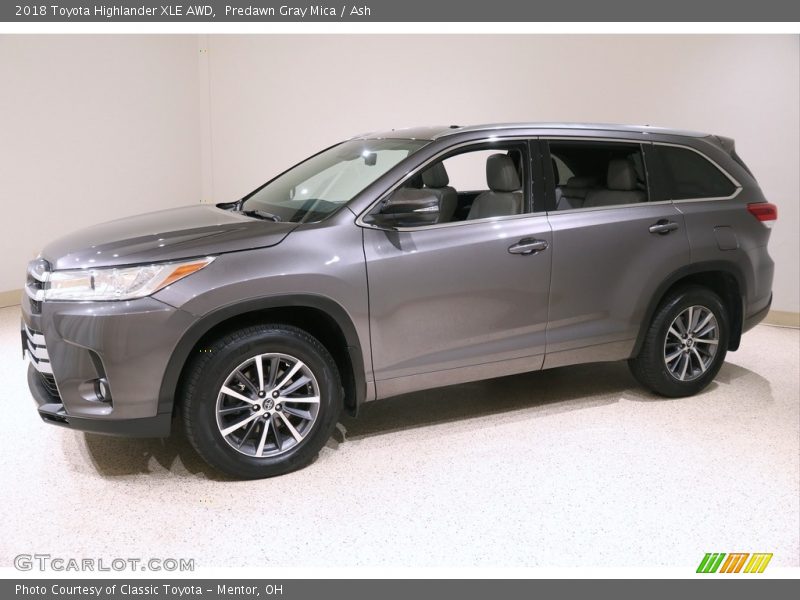 Predawn Gray Mica / Ash 2018 Toyota Highlander XLE AWD