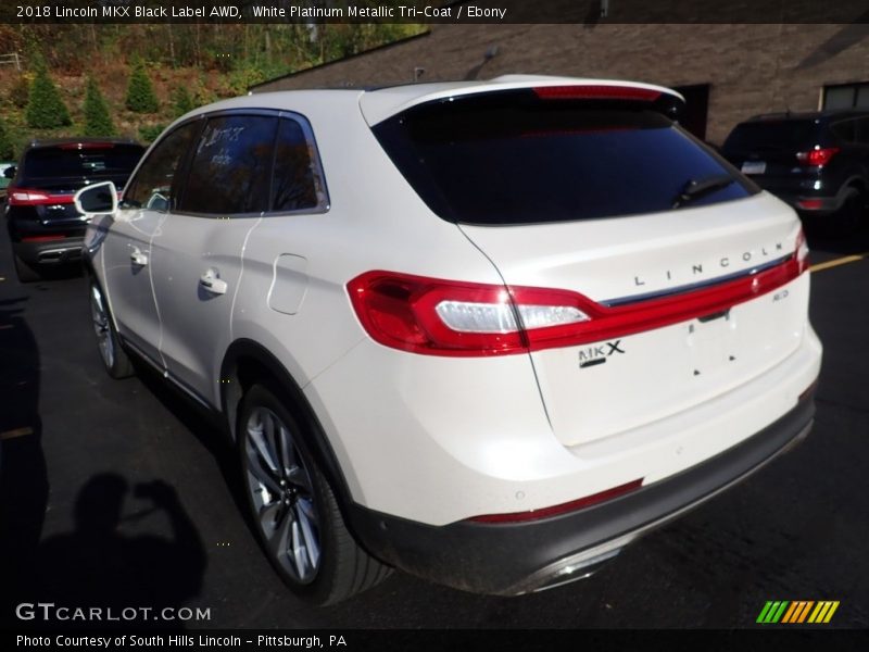 White Platinum Metallic Tri-Coat / Ebony 2018 Lincoln MKX Black Label AWD