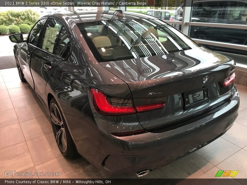 Mineral Gray Metallic / Canberra Beige 2021 BMW 3 Series 330i xDrive Sedan